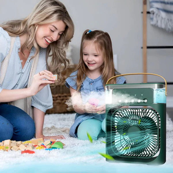 Mini Air Conditioner - 1 Pc Portable Cooling Solution for Home and Office(White) Mist Fan Best Solution
