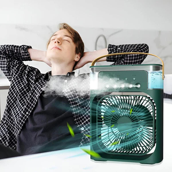 Mini Air Conditioner - 1 Pc Portable Cooling Solution for Home and Office(White) Mist Fan Best Solution