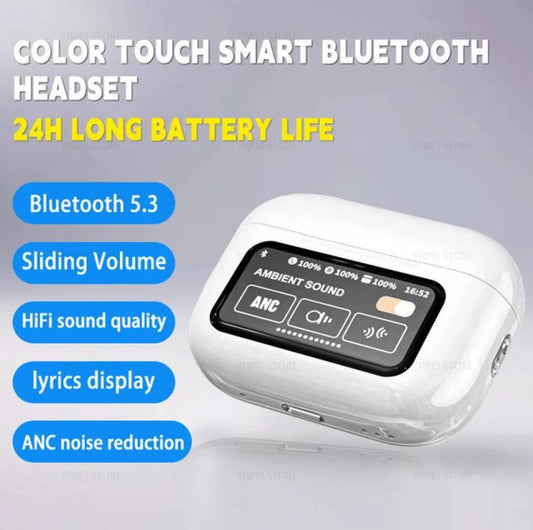 A9 Pro Touch Screen Wireless Air Pods (White)
